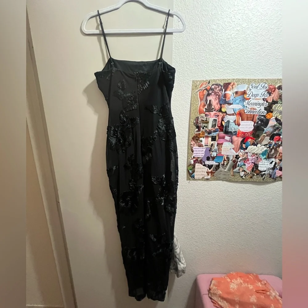 Hello Molly Estelle Mesh Maxi Dress Black Medium - Picture 2 of 4